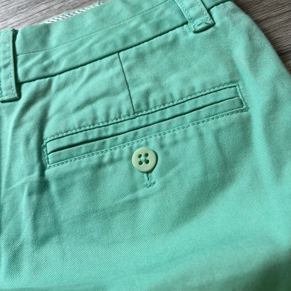 J.Crew Chino Shorts Womens 4 Mint Green Broken-In Cotton‎ Casual Preppy Summer